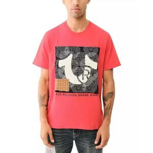 True Religion Men's Sashiko Short Sleeve Crewneck Graphic T-Shirt Sz Small Tee